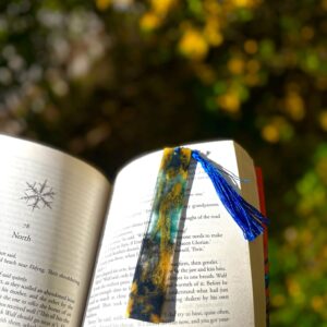 Verdant Gold Epoxy Bookmark