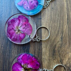 Key Chain Round with flowers